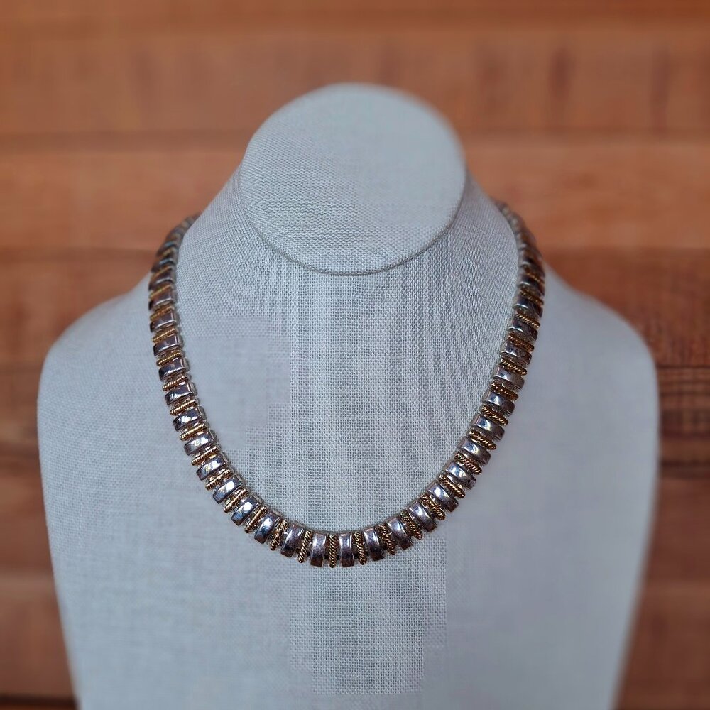 Vintage Gold and Silver Tone Napier Necklace